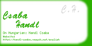 csaba handl business card